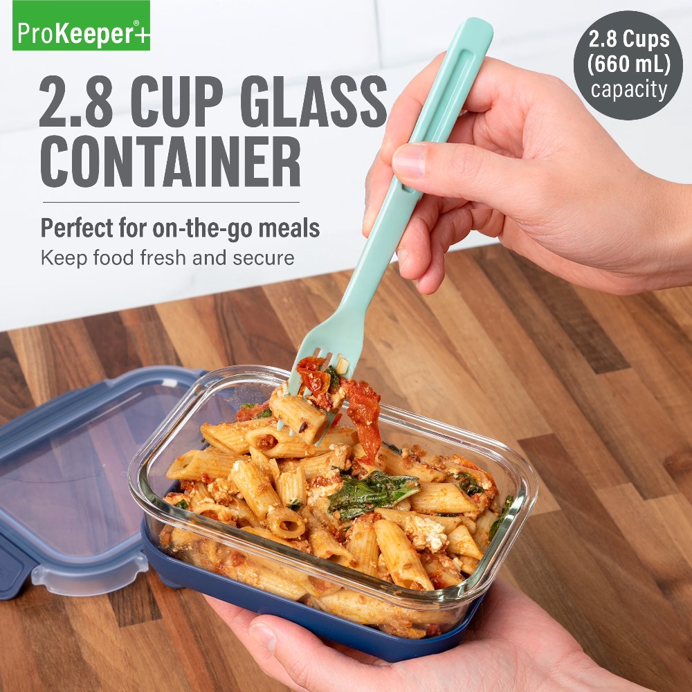 Food Storage Silicone - حاوية زجاجية لتخزين الطعام سعة 2.8