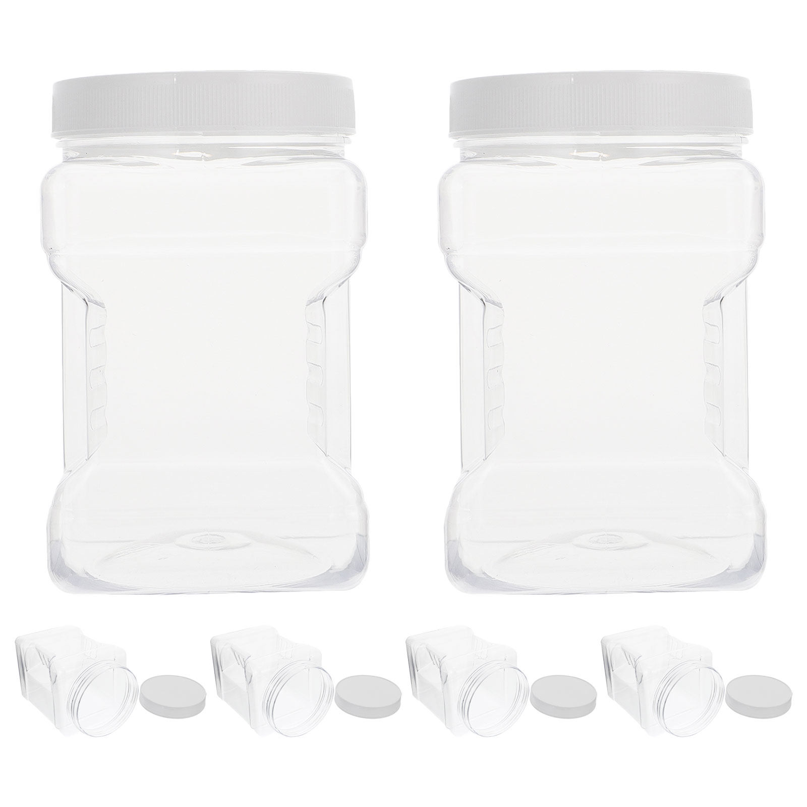 Food Storage Canister - 6 قطع من أوعية التخزين الشفافة،