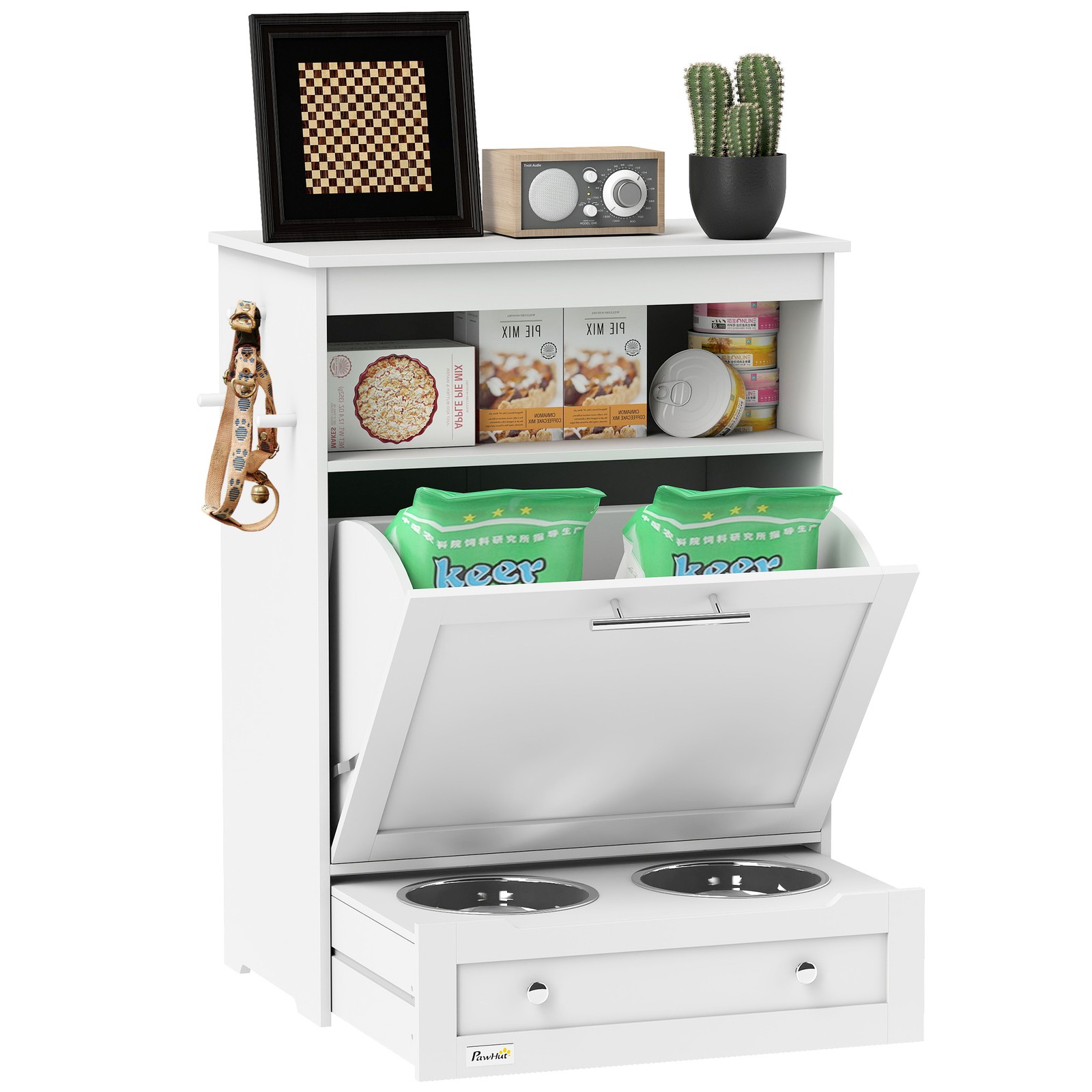 Food Storage In Cabinets - محطة تغذية الحيوانات الأليفة، خزانة تخزين