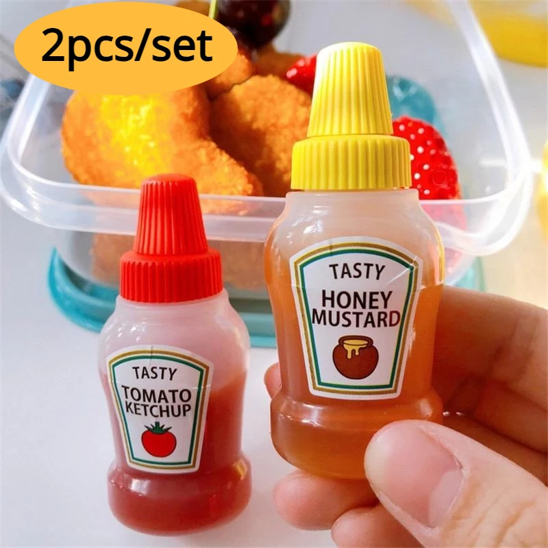 Salad Dressing Bottle - مجموعة من قطعتين: زجاجات صغيرة محمولة