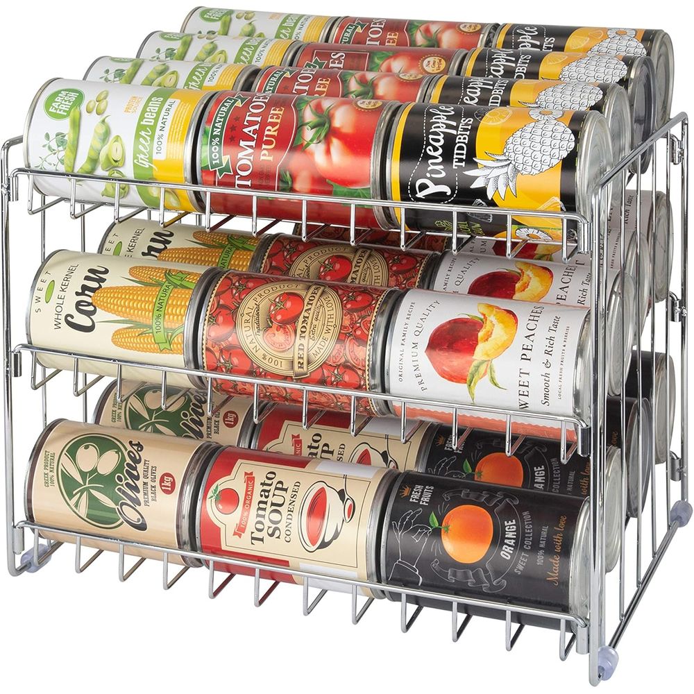 Food Storage In Cabinets - منظم علب بثلاث طبقات | رف