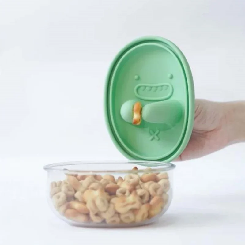 Food Storage Silicone - صندوق وجبات خفيفة بدون استخدام اليدين،
