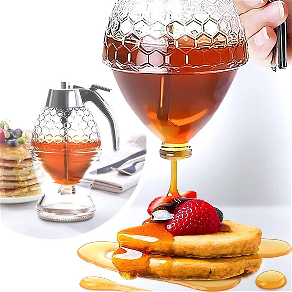 Condiment Squeeze Bottle - 1 قطعة لا بالتنقيط الزجاج العسل