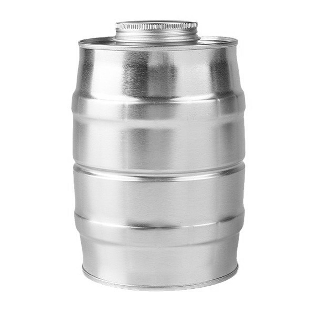 Food Storage Canister - علبة قهوة معدنية على شكل برميل
