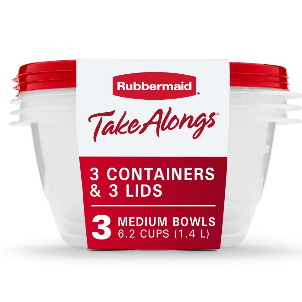 Food Storage Plastic Containers With Lids - حاويات تخزين طعام كبيرة مستديرة مع