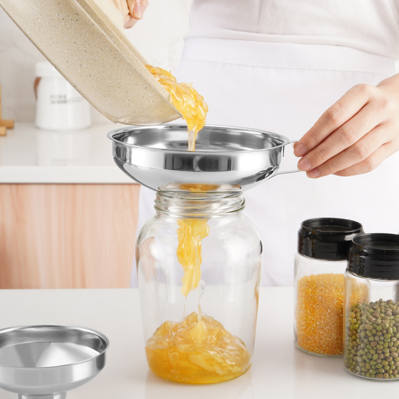 Salad Dressing Bottle - الفولاذ المقاوم للصدأ واسعة الفم قمع