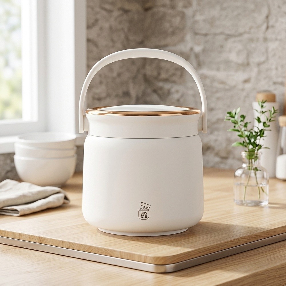 Food Storage Keep Hot - وعاء طعام معزول حراريًا بفتحة واسعة