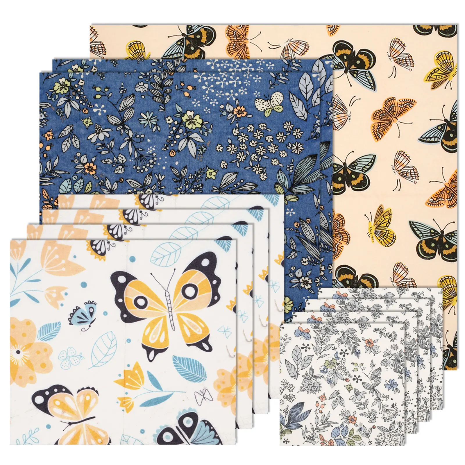 Beeswax Food Wrap - مجموعة من 11 قطعة من أغطية
