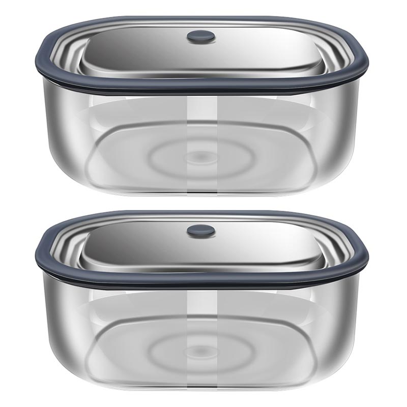 Food Storage Silicone - صندوق الغداء الزجاج البورسليكات عالية ،