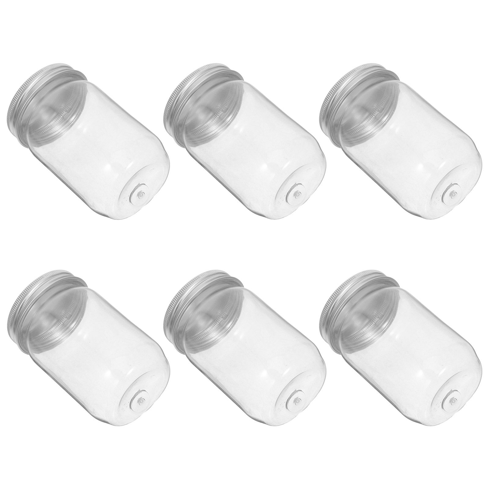 Food Storage Plastic Containers With Lids - 6 قطع من أوعية ميسون البلاستيكية