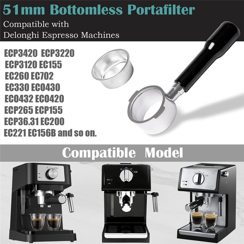 Delonghi Espresso Ecp3420 - ABYN-51Mm فلتر القهوة بدون قاع 2