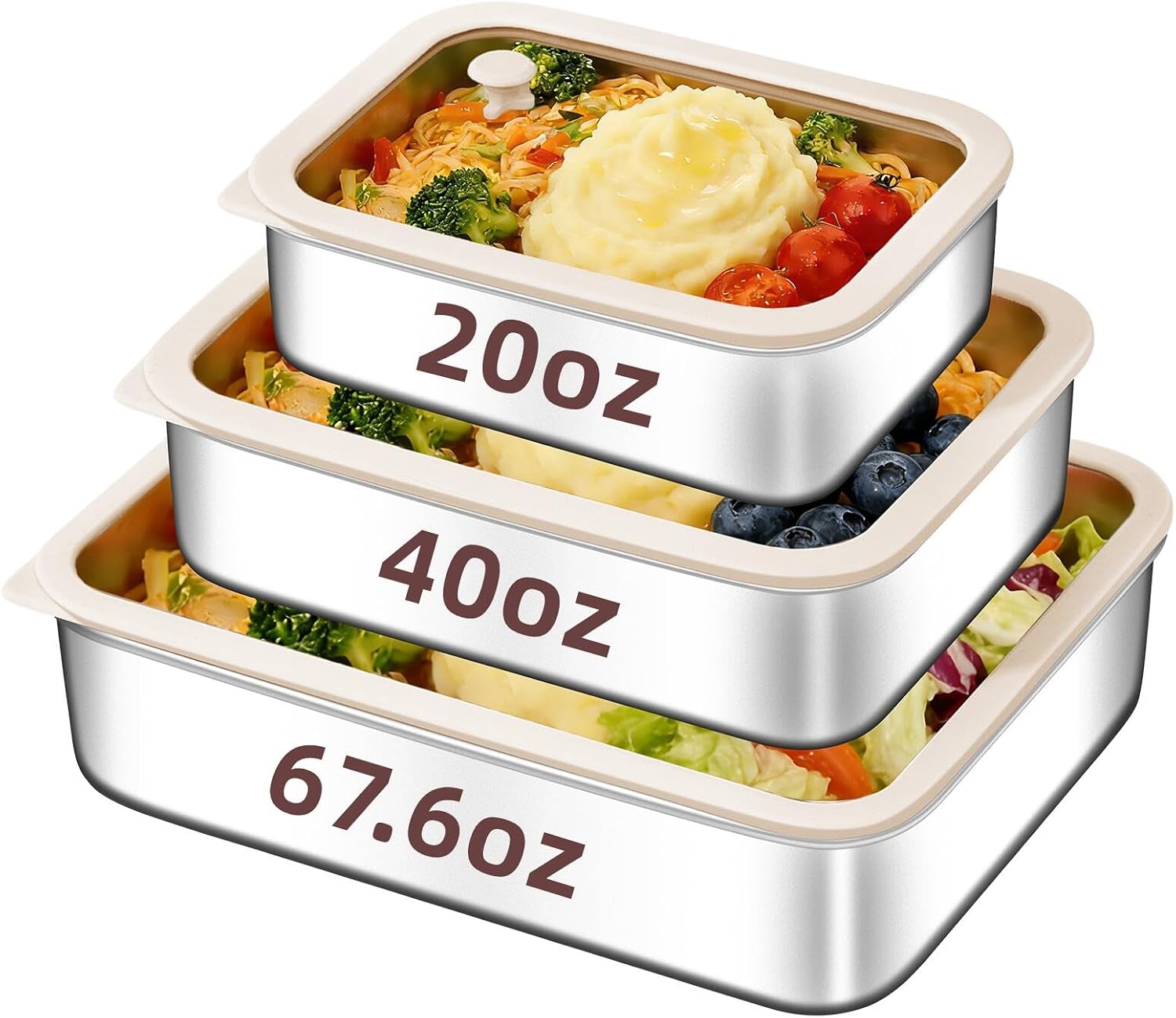 Food Storage Silicone - جيويودو: مجموعة من 3 قطع من