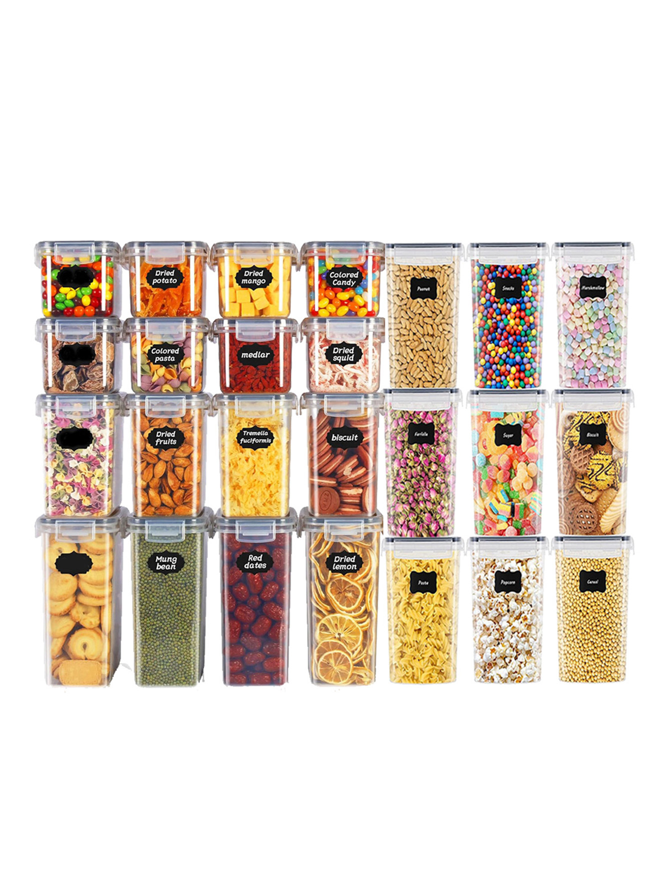 Food Storage Canister - 48 قطعة، حاويات تخزين طعام محكمة
