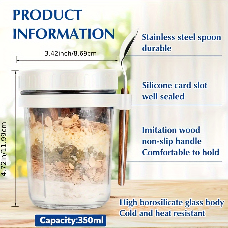 1 قطعة/2 قطعة كوب الشوفان الزج - مراجعة Food Storage Canister وسعره