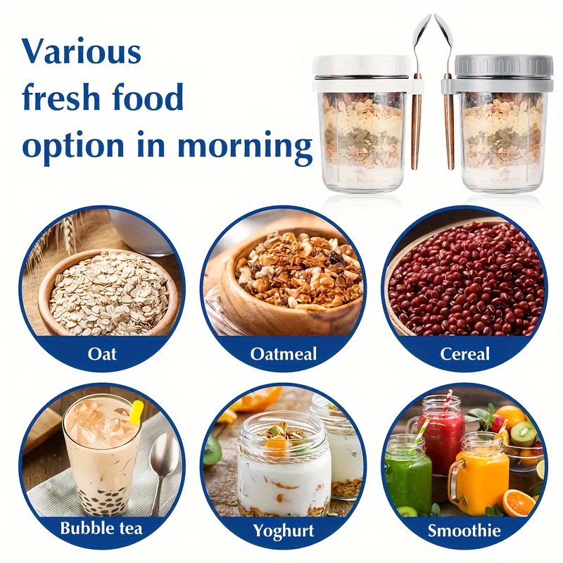 1 قطعة/2 قطعة كوب الشوفان الزج - مراجعة Food Storage Canister وسعره