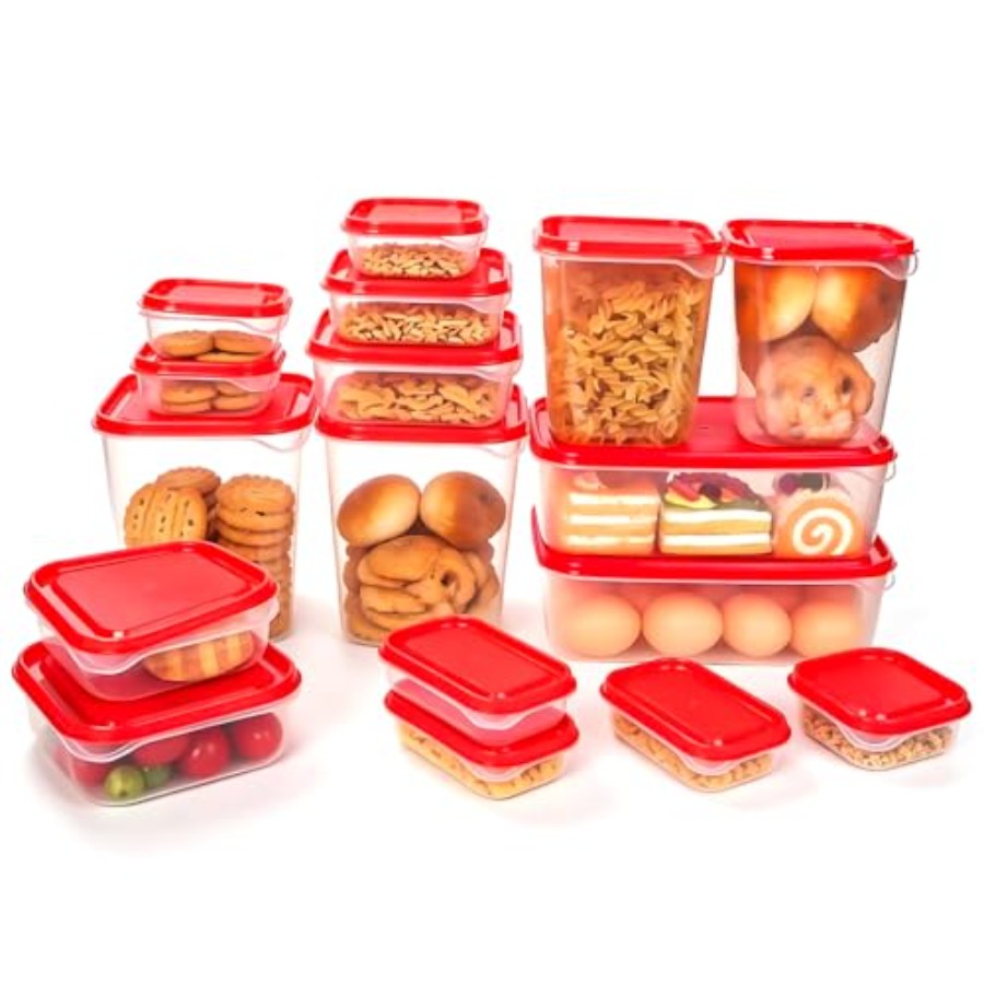 مجموعة تخزين طعام بلاستيكية من - مراجعة Food Storage Plastic Containers With Lids وسعره