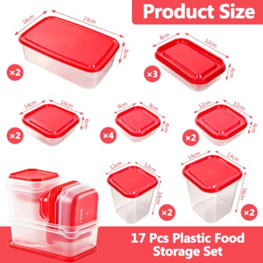 مجموعة تخزين طعام بلاستيكية من - مراجعة Food Storage Plastic Containers With Lids وسعره