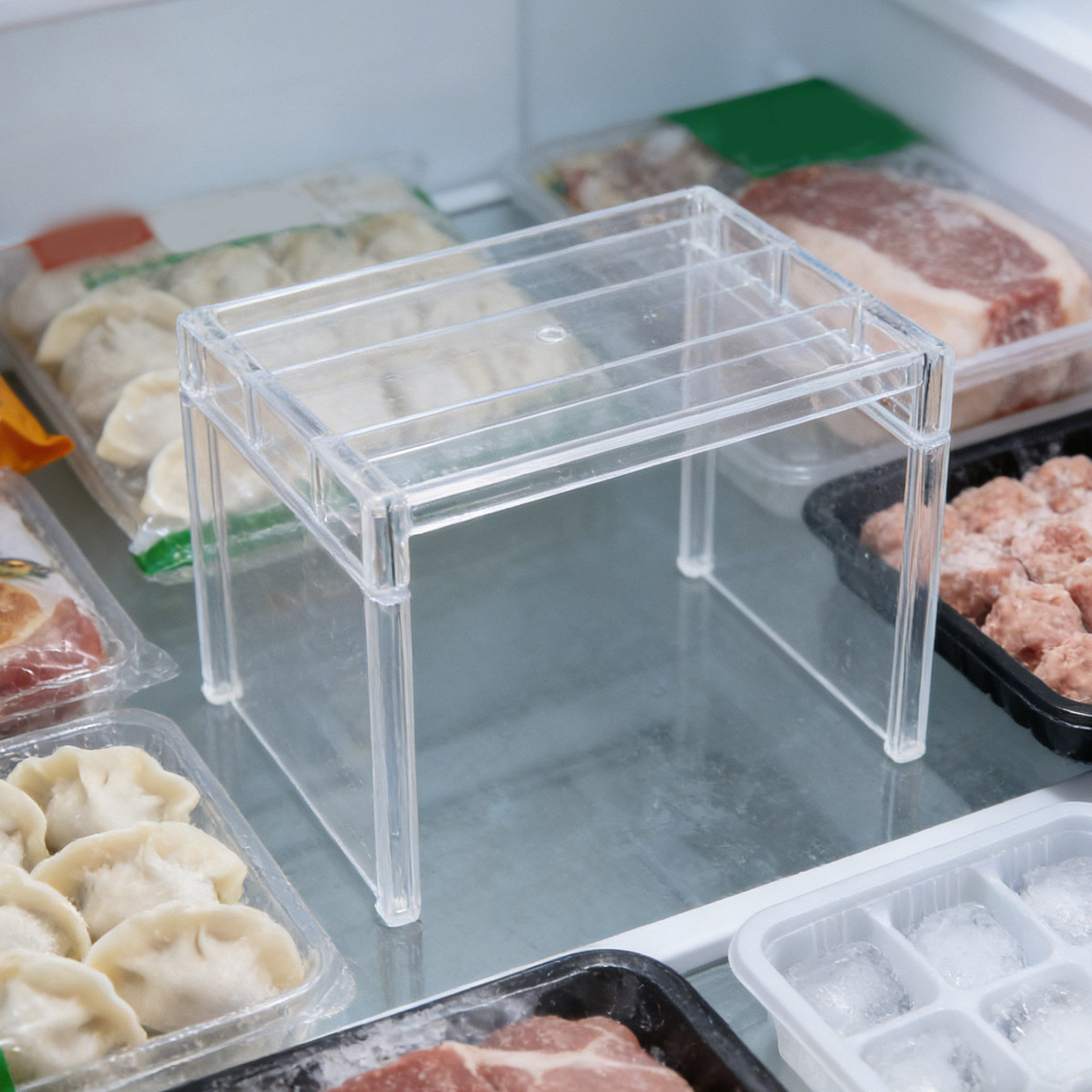 قطعتان من رف تنظيم الثلاجة الش - مراجعة Food Storage In Cabinets وسعره