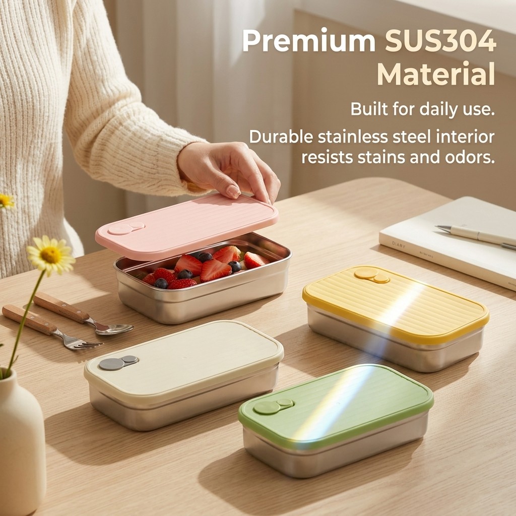 صندوق غداء من الفولاذ المقاوم  - مراجعة Food Storage Stackable Containers وسعره