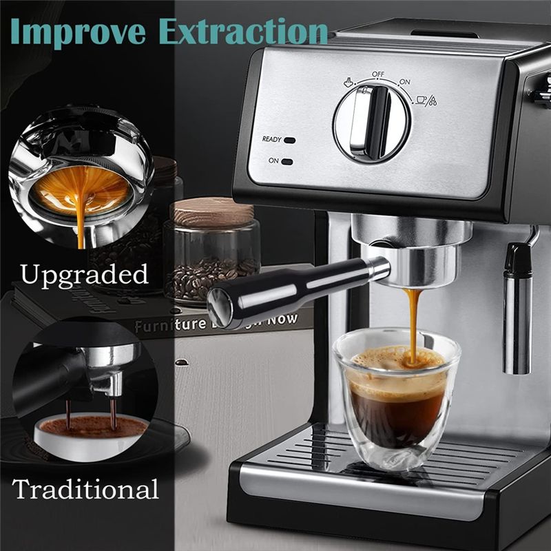 ABHU 51 ملم بورتافلتر بدون قاع - مراجعة Delonghi Espresso Ecp3420 وسعره