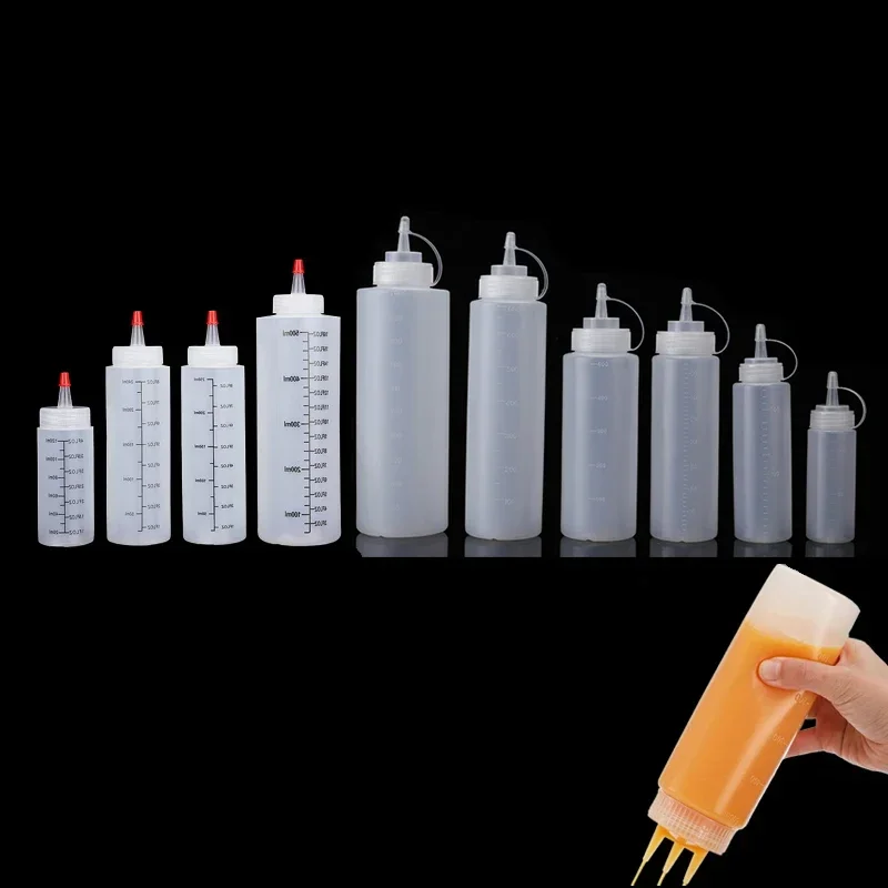 1 قطعة Empty120ml-1000ml PE ال - مراجعة Condiment Squeeze Bottle وسعره