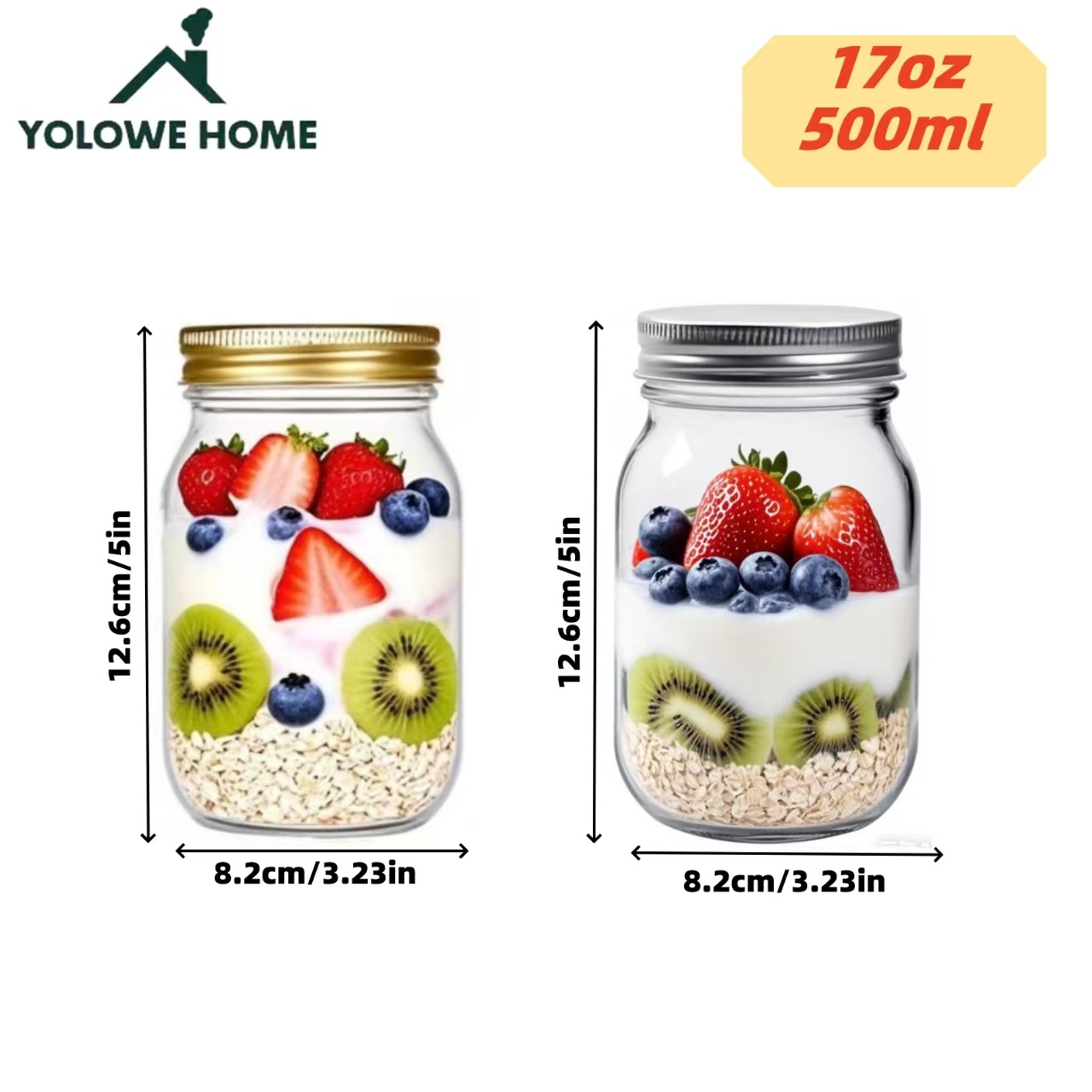 6 قطع، 12 قطعة، 500 مل/16 أونص - مراجعة Salad Dressing Bottle وسعره