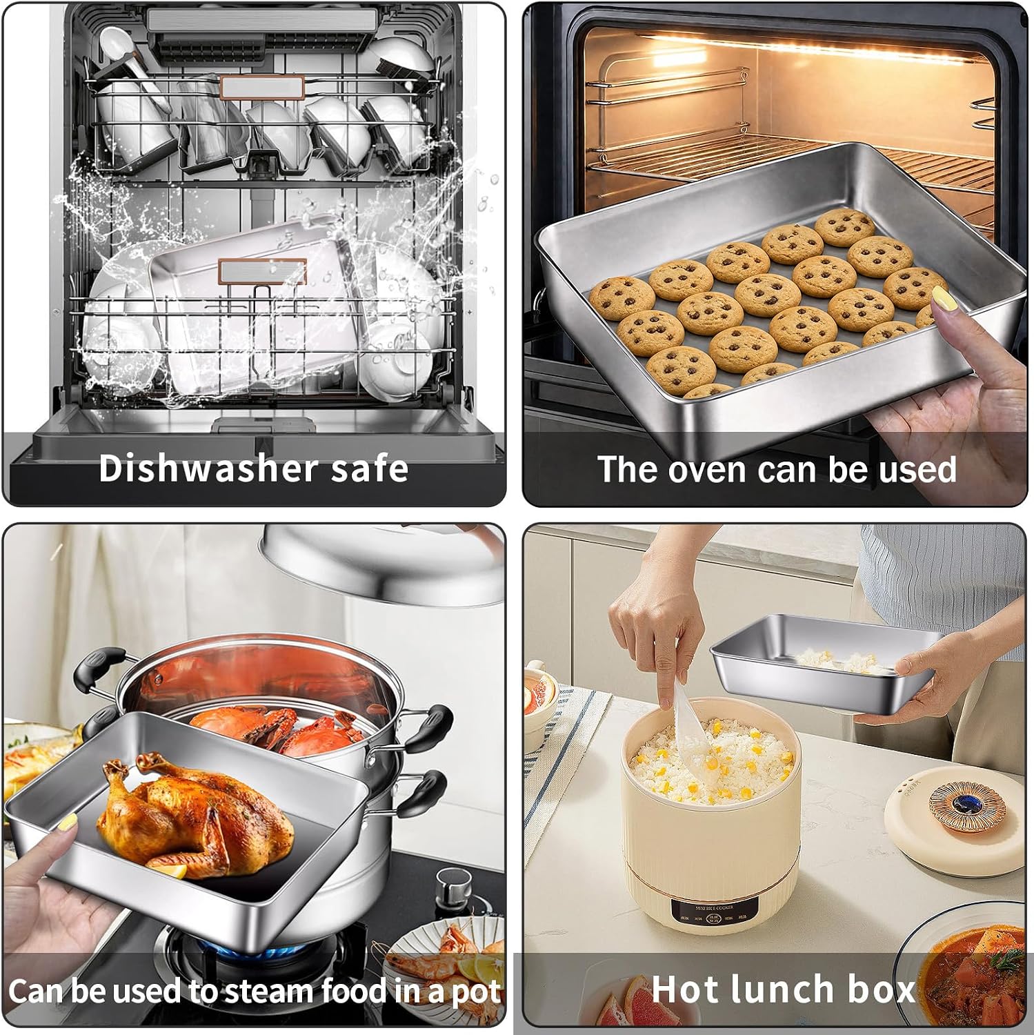 علب غداء من الفولاذ المقاوم لل - مراجعة Food Storage Stackable Containers وسعره