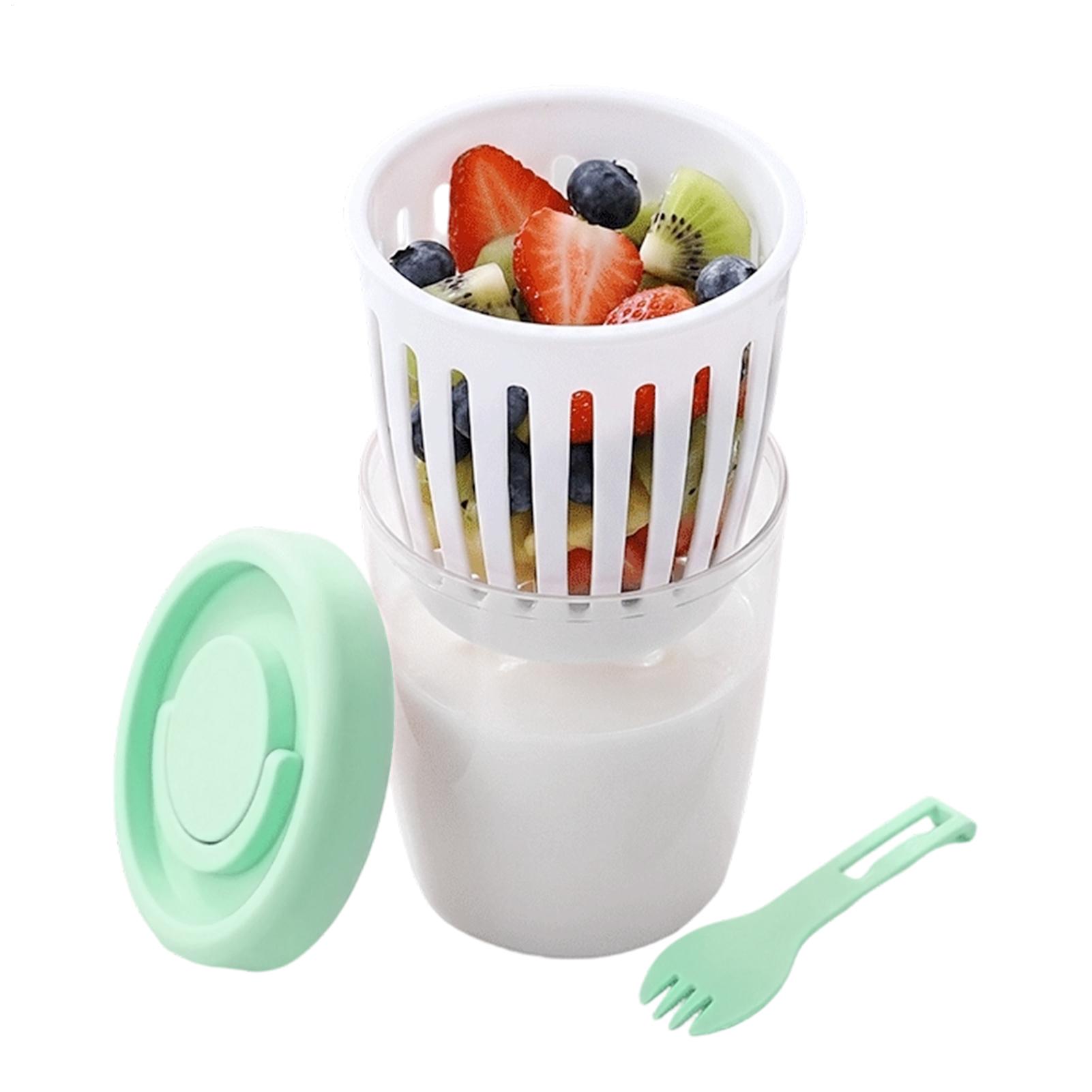 أكواب زبادي مع أغطية، كوب سلطة - مراجعة Salad Dressing Bottle وسعره