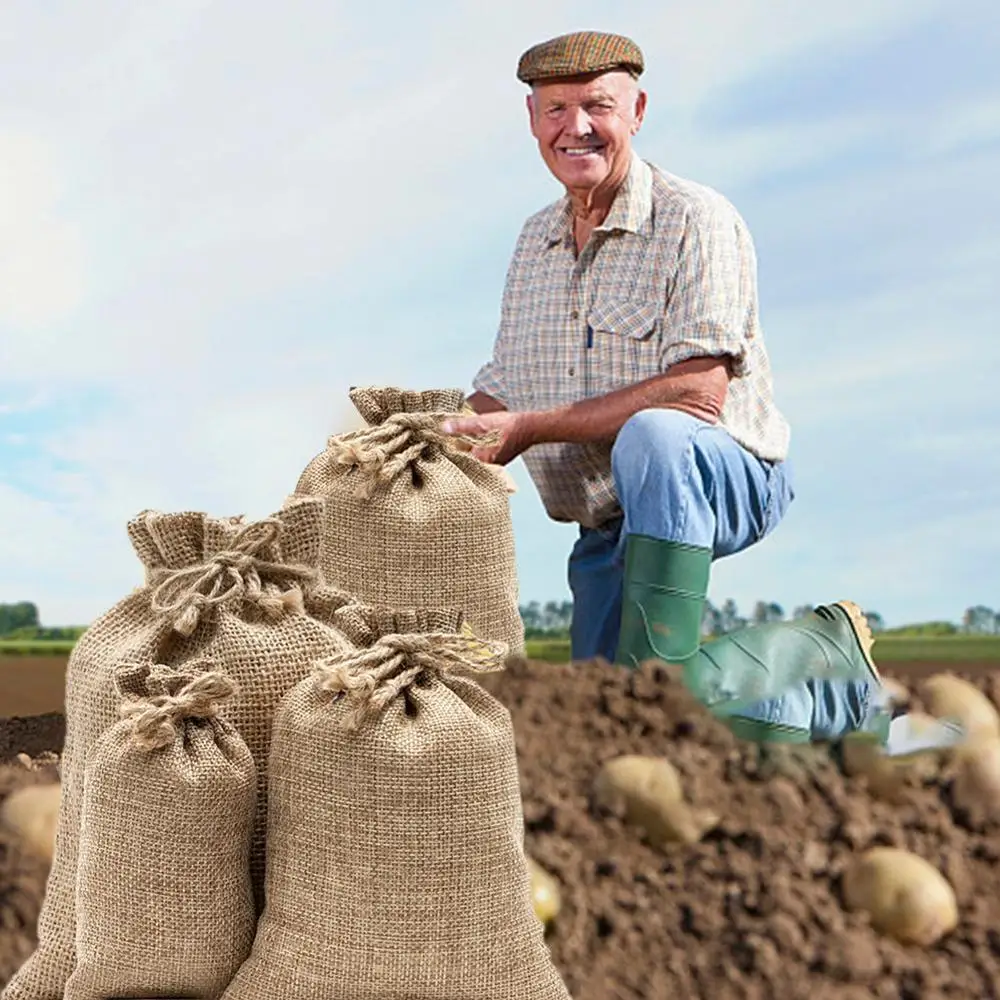 كيس خيش طبيعي أكياس تخزين بطاط - مراجعة Food Storage In Roots وسعره