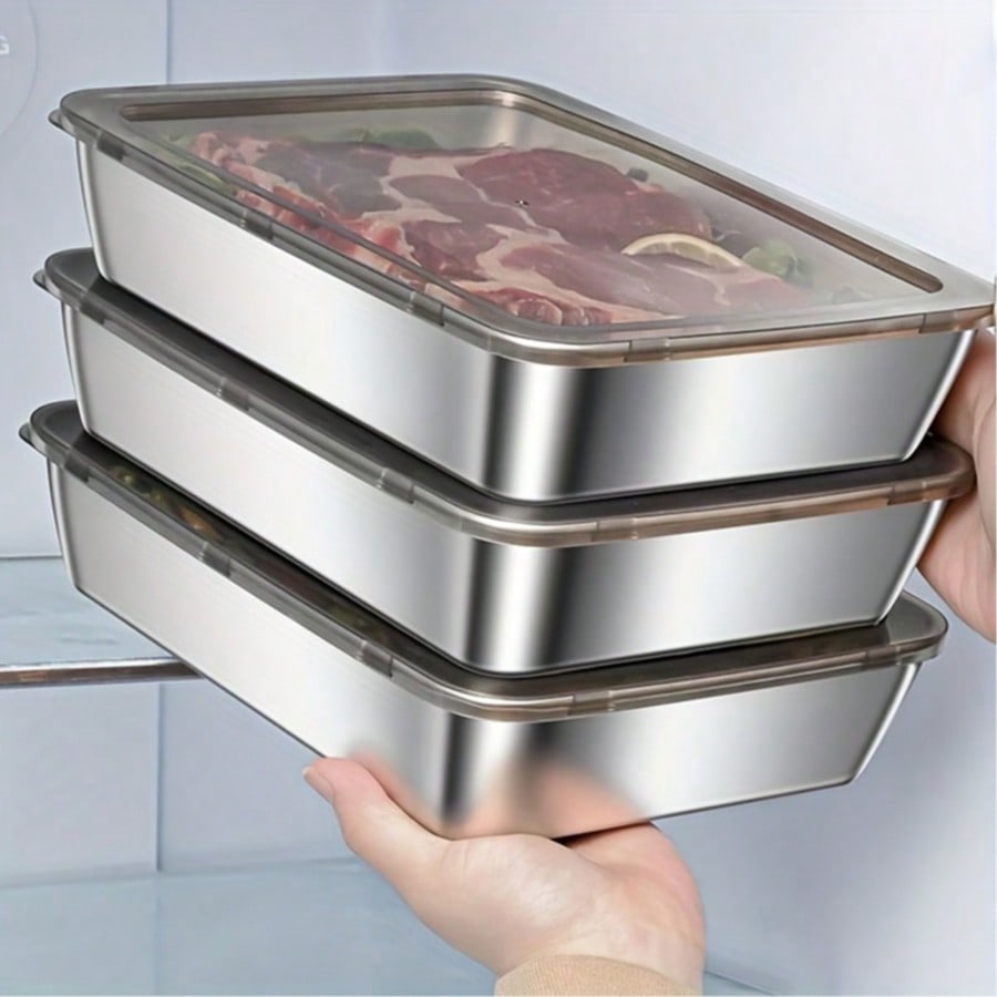 6 قطع (3 صناديق + 3 أغطية) من  - مراجعة Food Storage Stackable Containers وسعره