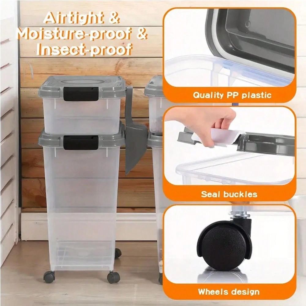 حاوية تخزين طعام، سعة 30 رطل و - مراجعة Food Storage Stackable Containers وسعره