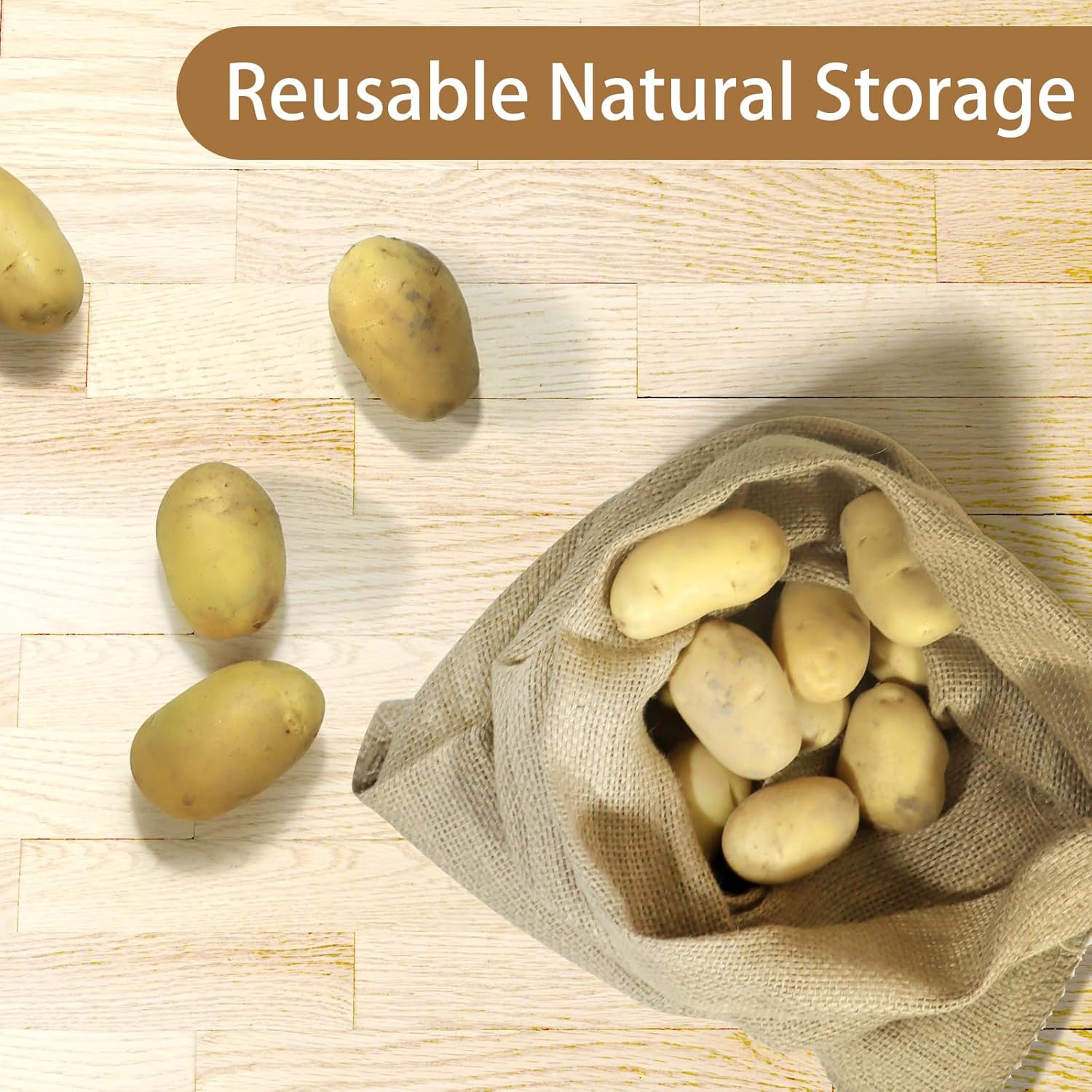 1 قطعة أكياس الخيش الجوت الطبي - مراجعة Food Storage In Roots وسعره