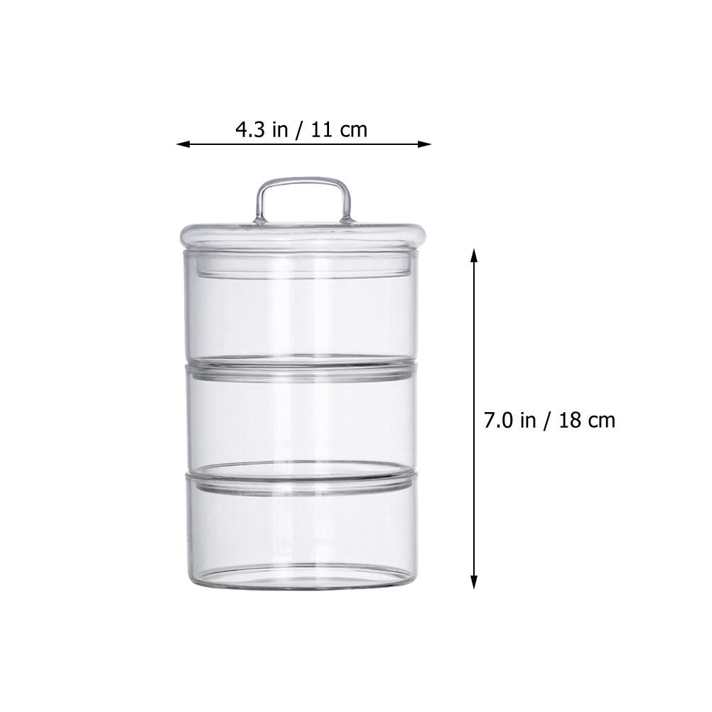 طقم وعاء تخزين زجاجي شفاف للسل - مراجعة Food Storage Stackable Containers وسعره