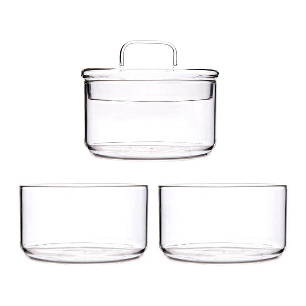 طقم وعاء تخزين زجاجي شفاف للسل - مراجعة Food Storage Stackable Containers وسعره