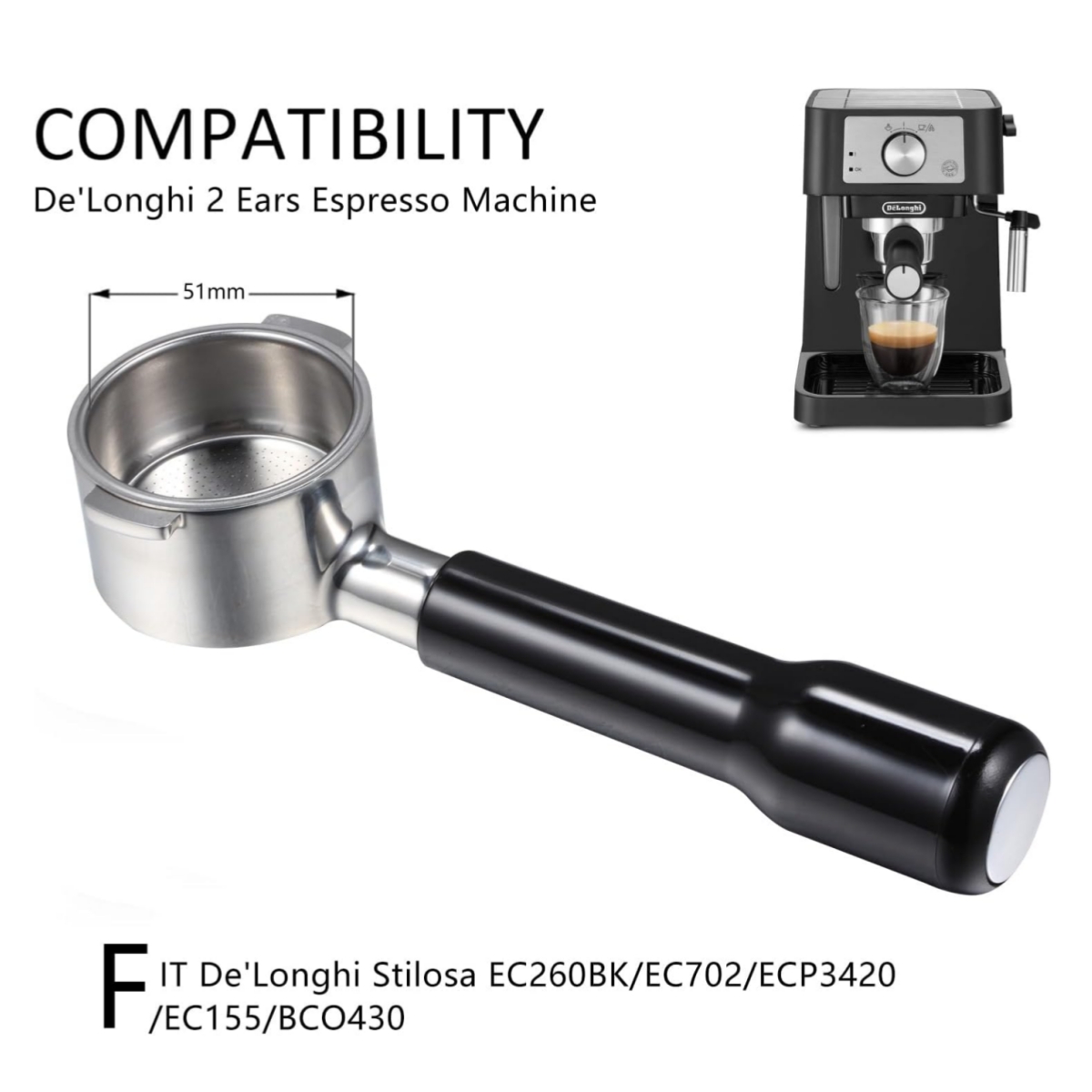 فلتر القهوة بدون قاع 51 ملم 2  - مراجعة Delonghi Espresso Ecp3420 وسعره