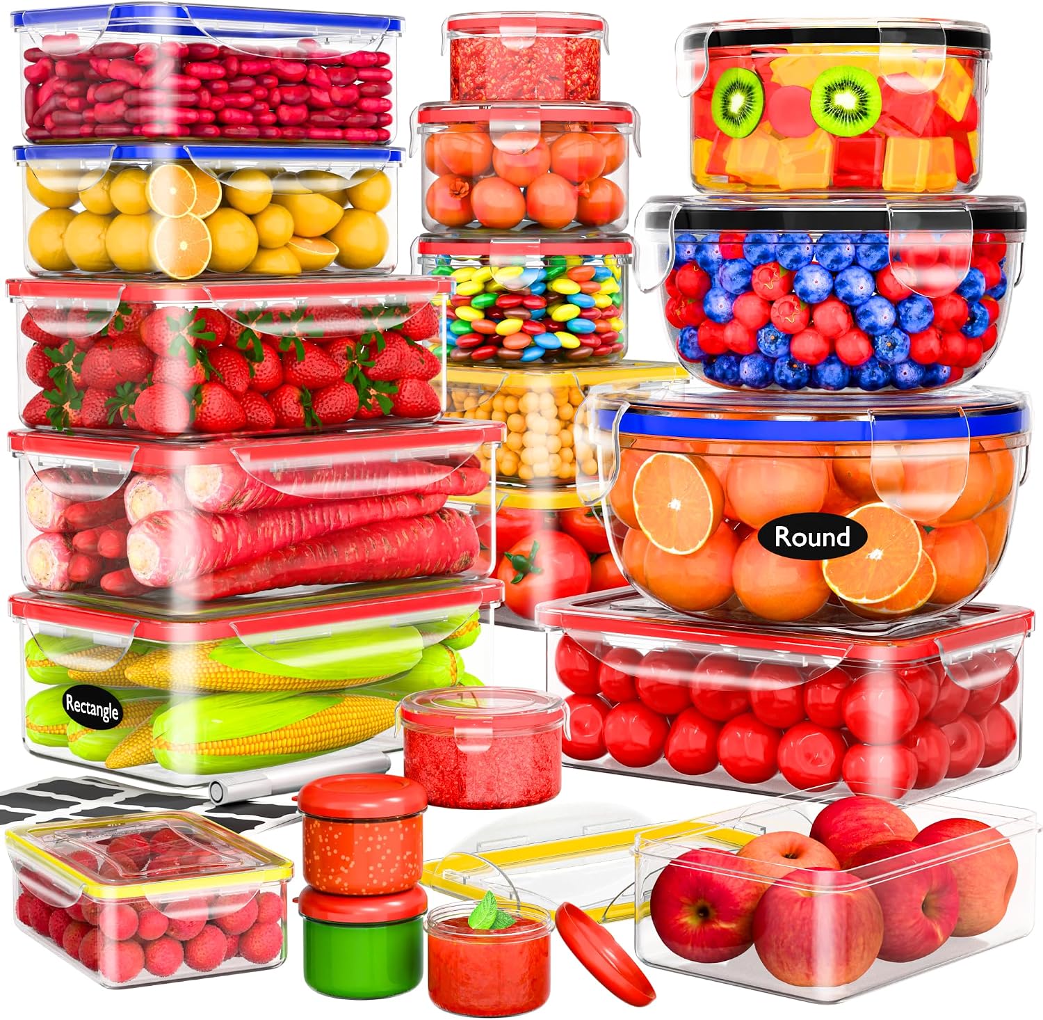 روك بيري 40 قطعة من حاويات تخز - مراجعة Food Storage Stackable Containers وسعره