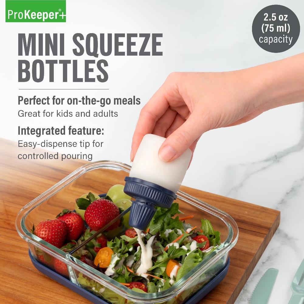زجاجات سيليكون قابلة للضغط زرق - مراجعة Condiment Squeeze Bottle وسعره