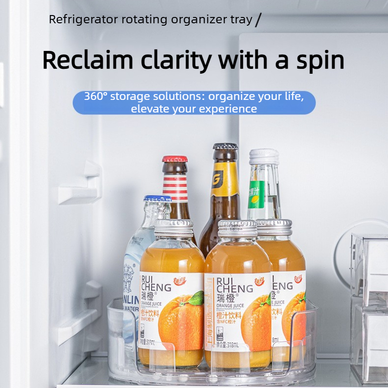 360 ° صينية دوارة لتنظيم الثلا - مراجعة Food Storage In Cabinets وسعره