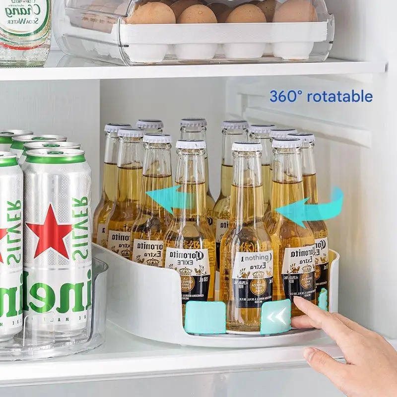 360 ° صينية دوارة لتنظيم الثلا - مراجعة Food Storage In Cabinets وسعره