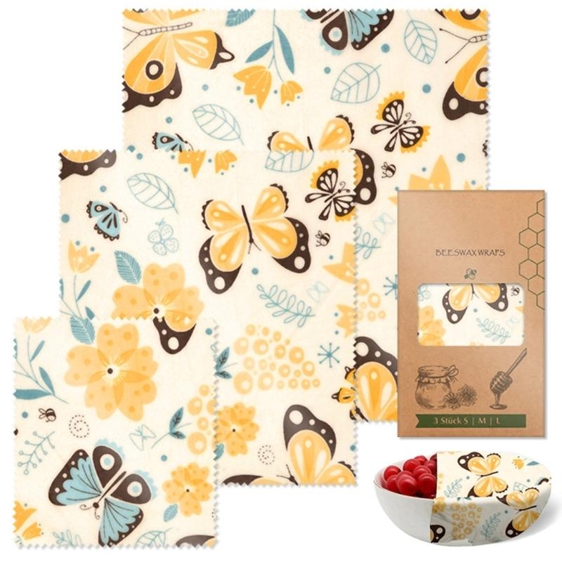 مجموعة قماش شمع العسل العملية  - مراجعة Beeswax Food Wrap وسعره