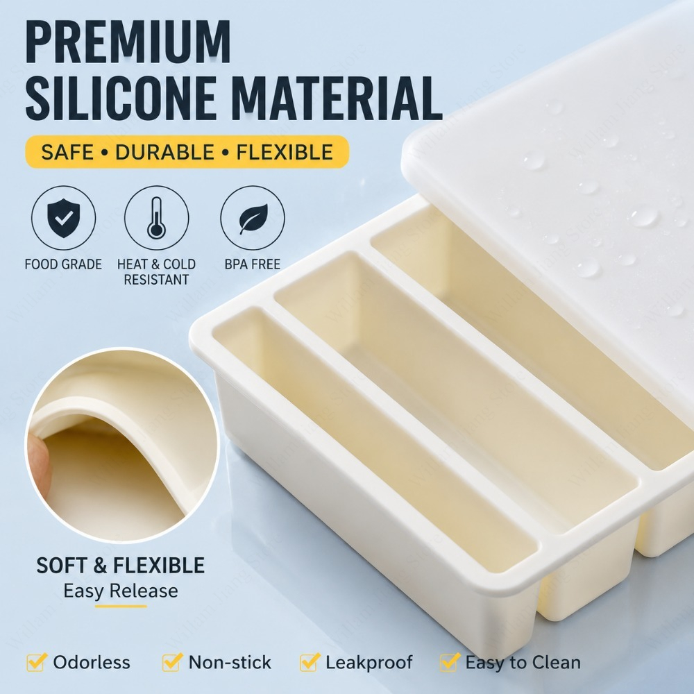 صينية تجميد سيليكون متينة مع غ - مراجعة Food Storage Silicone وسعره